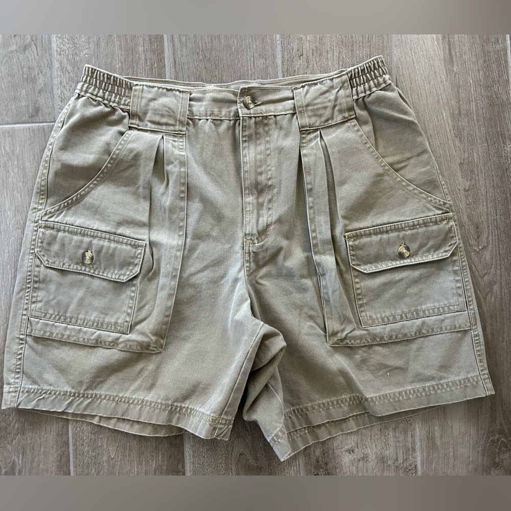 High Sierra Men’s Cargo Shorts Size 34 Khaki Utility Outdoor Hiking Shorts 6.5”